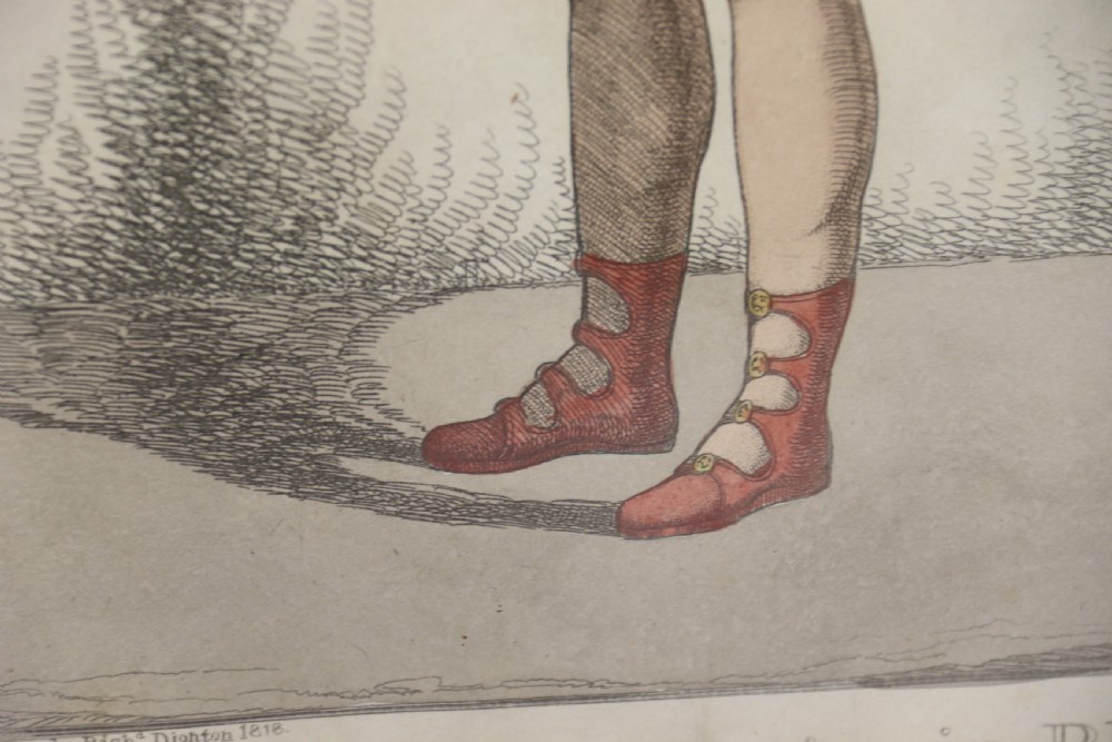 An interesting Pair of English Hand Coloured Regency Theatrical Prints View IX