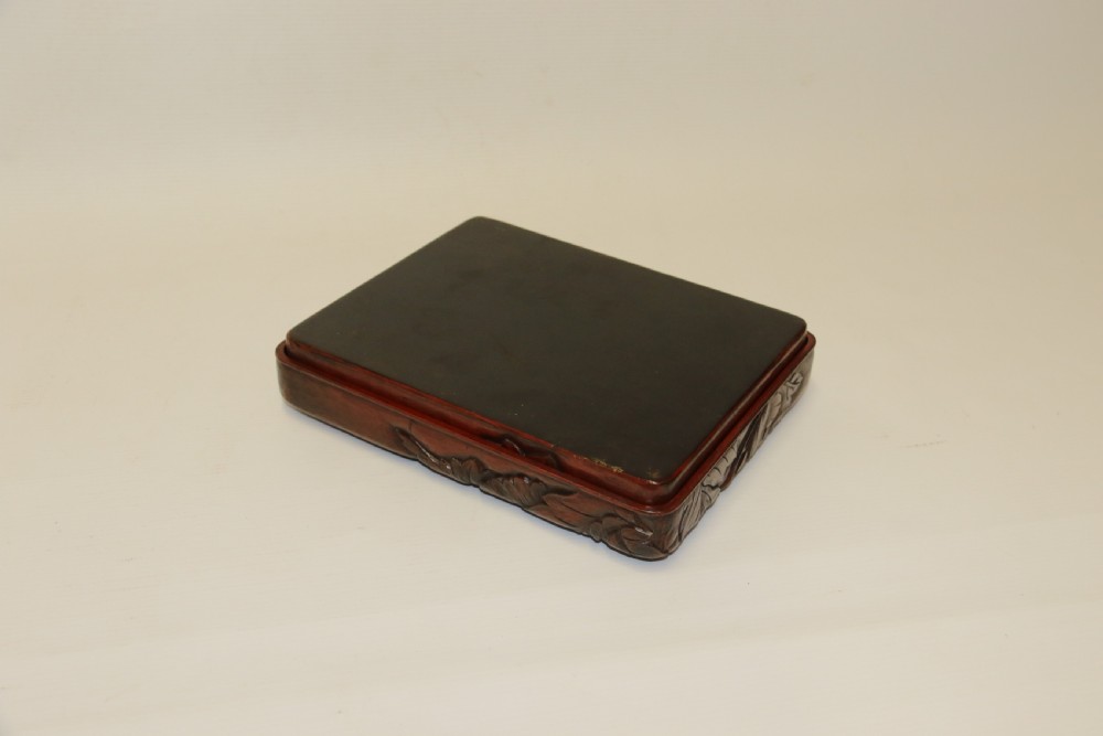 A fine Japanese Early 20th C Carved and Lacquered Stationary Box View VII