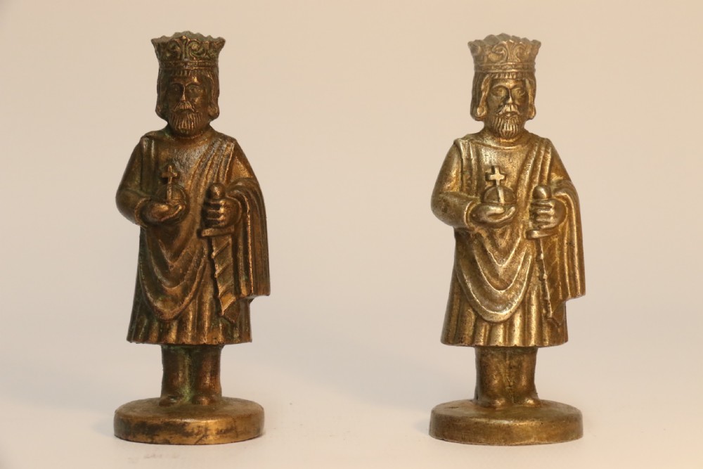 An Unusual Bronze and Nickel Chess Set View IX
