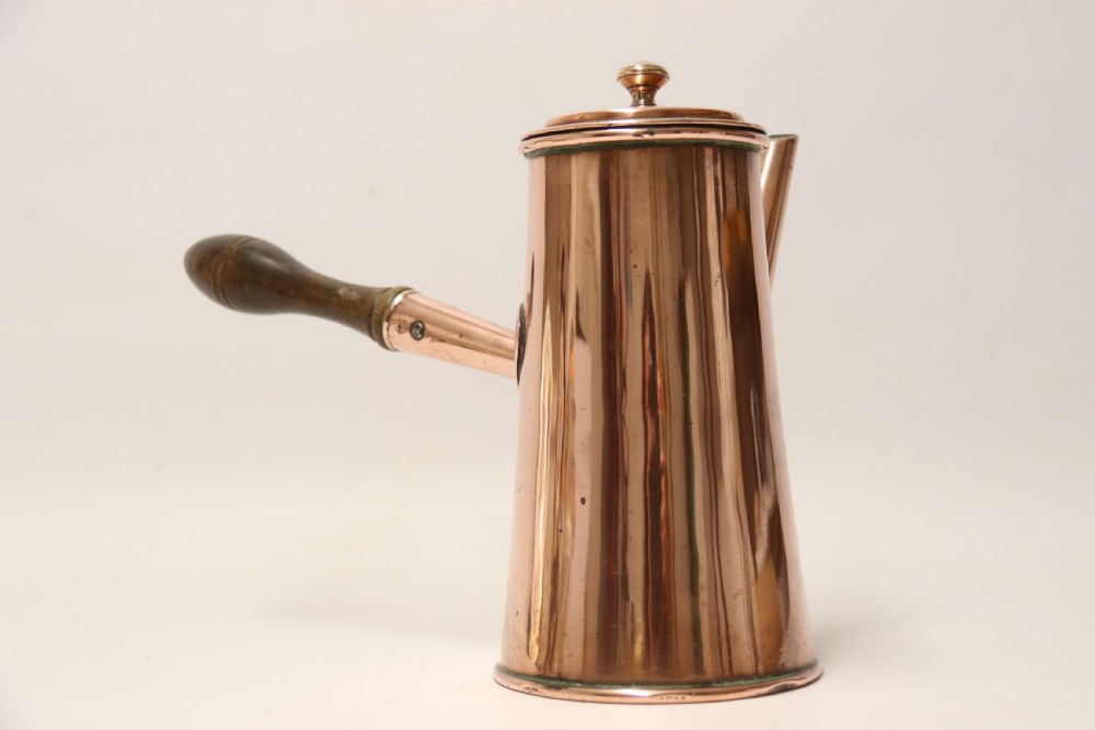 A Rare Georgian Copper Chocolate Pot View VIII