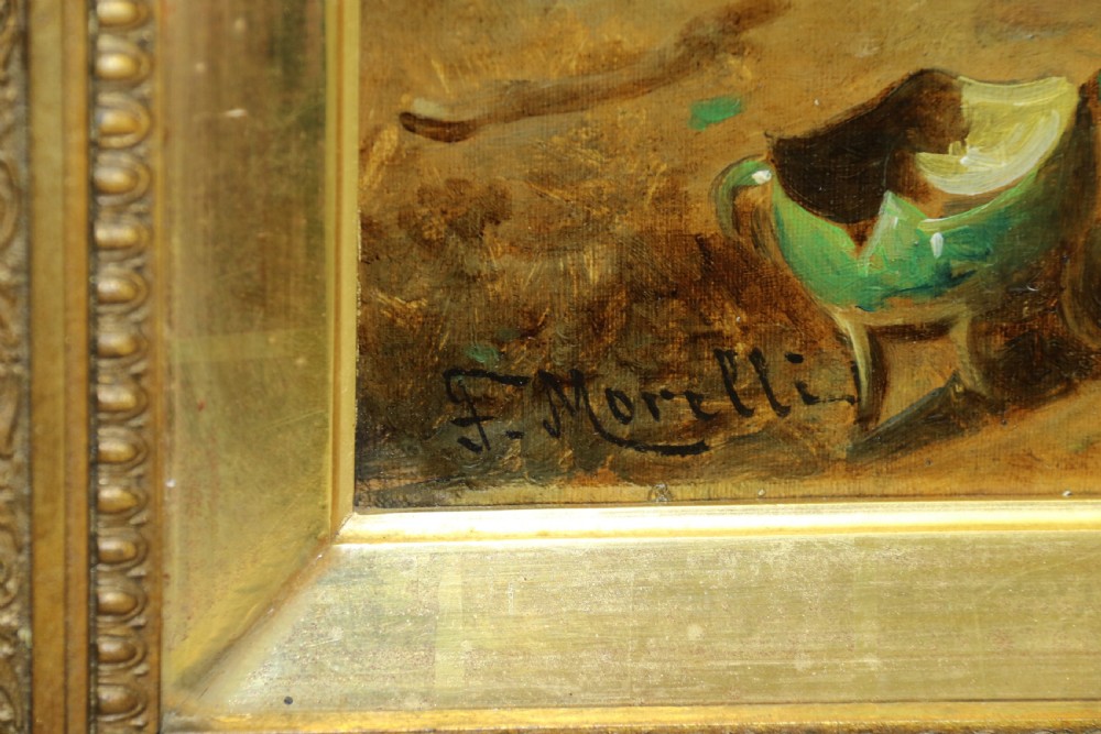 A Fine mid 19th century Italian Oil on Canvas, signed F Morelli View V