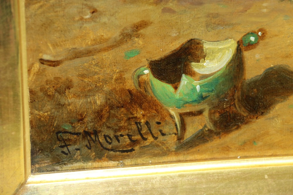 A Fine mid 19th century Italian Oil on Canvas, signed F Morelli View XIII