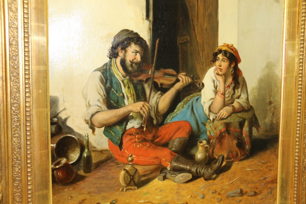 A Fine mid 19th century Italian Oil on Canvas, signed F Morelli View XV