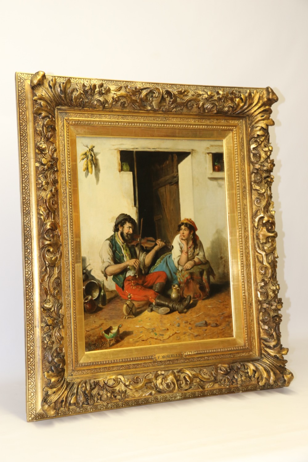 A Fine mid 19th century Italian Oil on Canvas, signed F Morelli View XVI