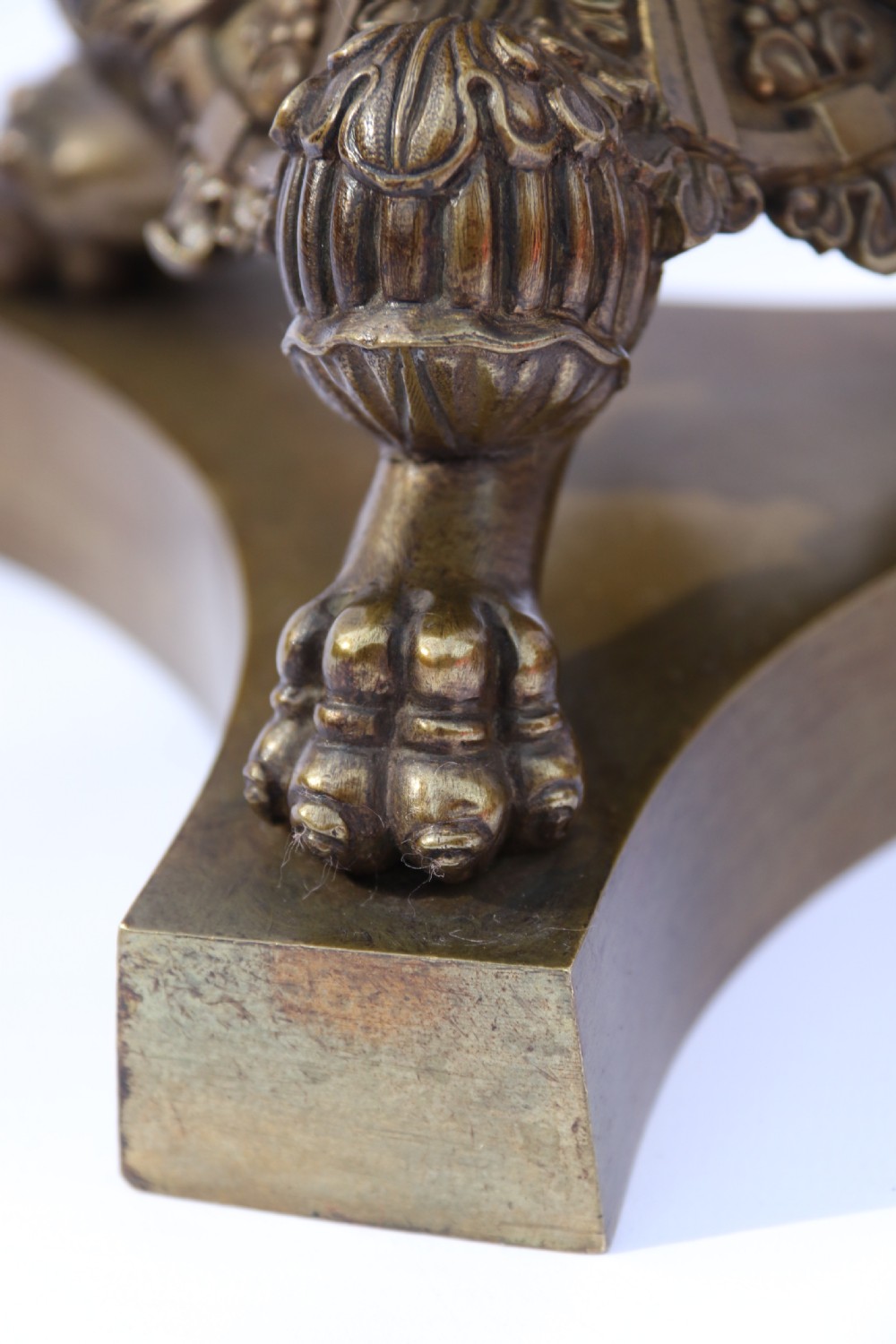 A pair of 19th C Bronze and Gilt Candlesticks, Circa 1845 View VIII