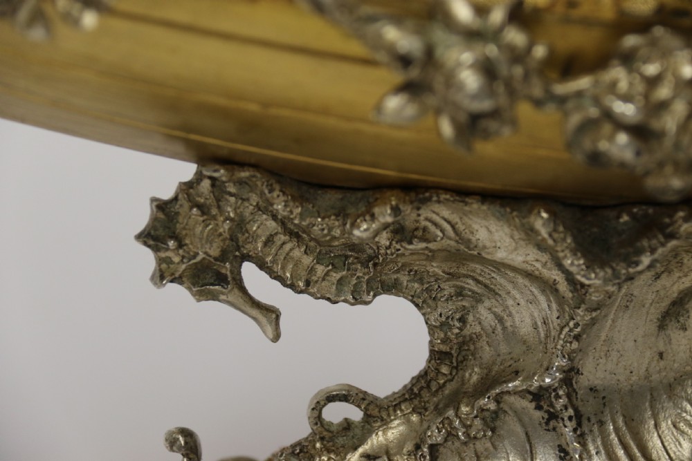 A fine silver and gilt bronze table centre piece in the form of a gondola  View XIV