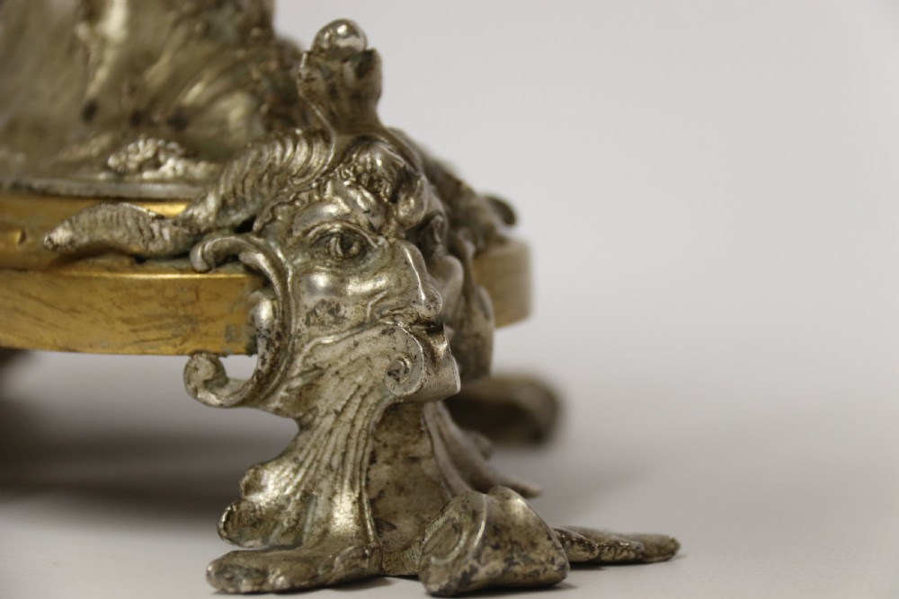 A fine silver and gilt bronze table centre piece in the form of a gondola  View XX