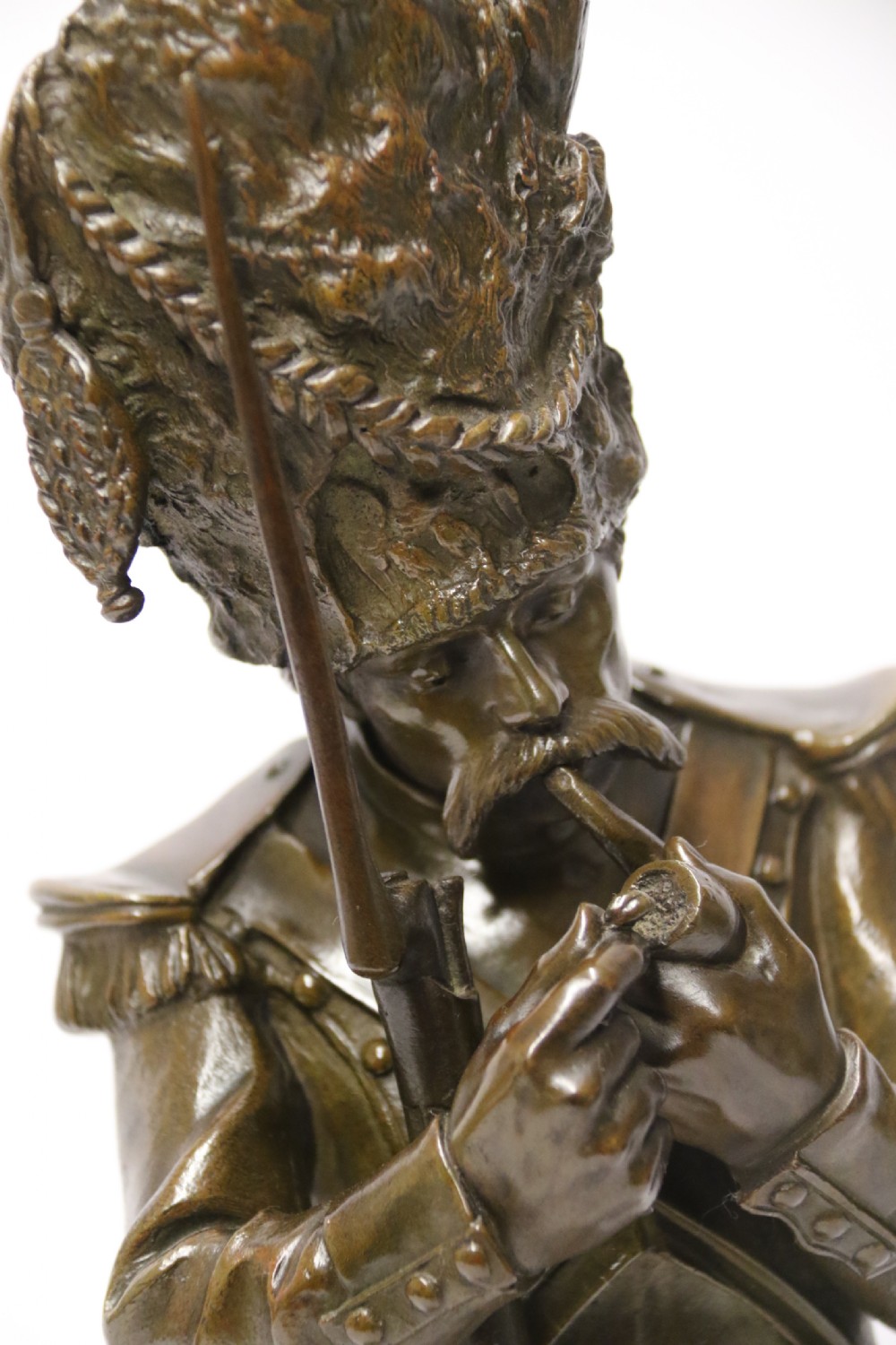 A fine French Bronze Study of a Napoleonic Soldier by Antoine Bofill. View X