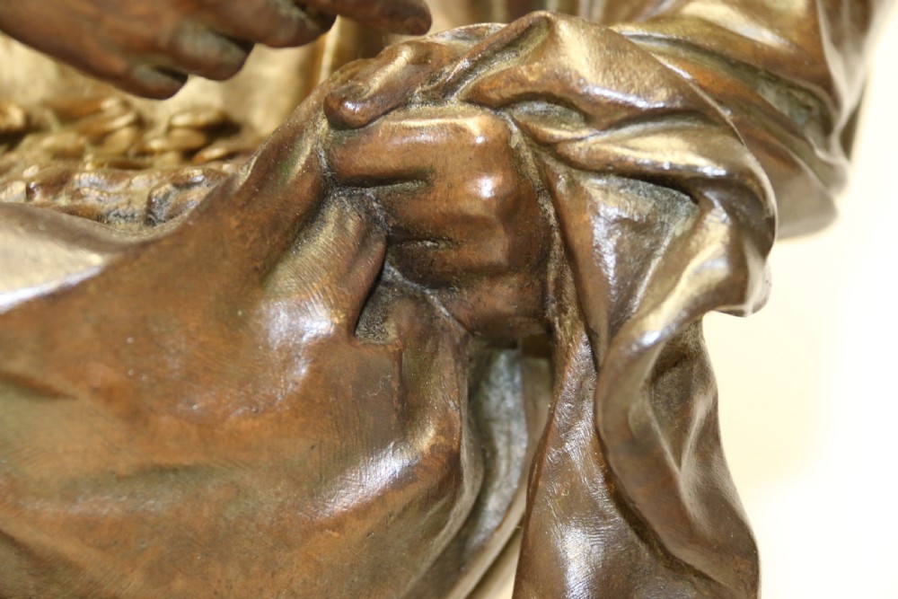 A large 19th c bronze sculpture by Henri Ple  View XVIII