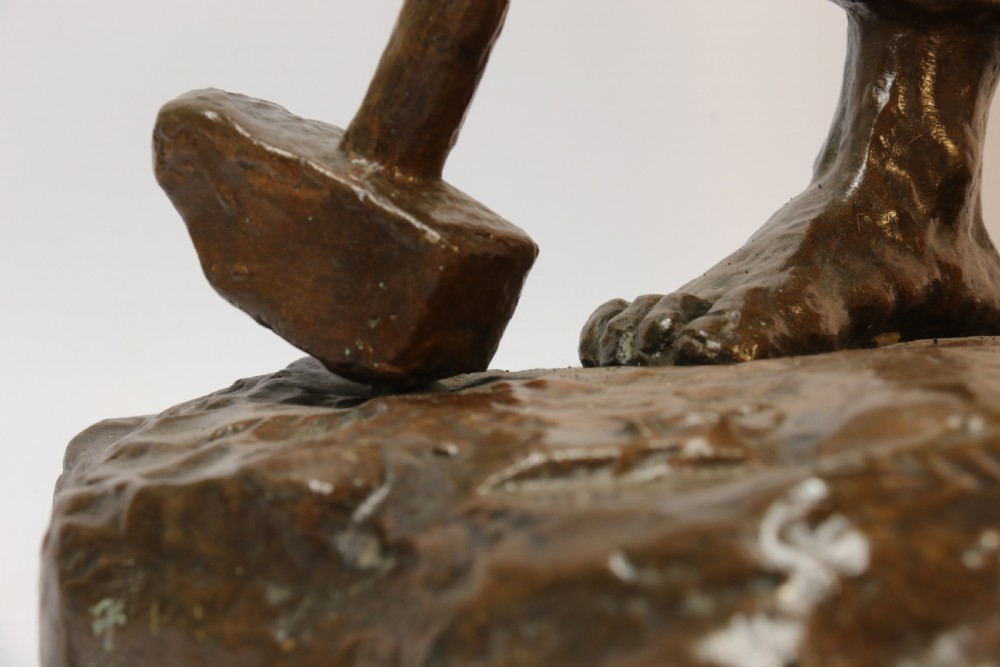A large bronze muscular figure by Demanet, circa 1920 View V
