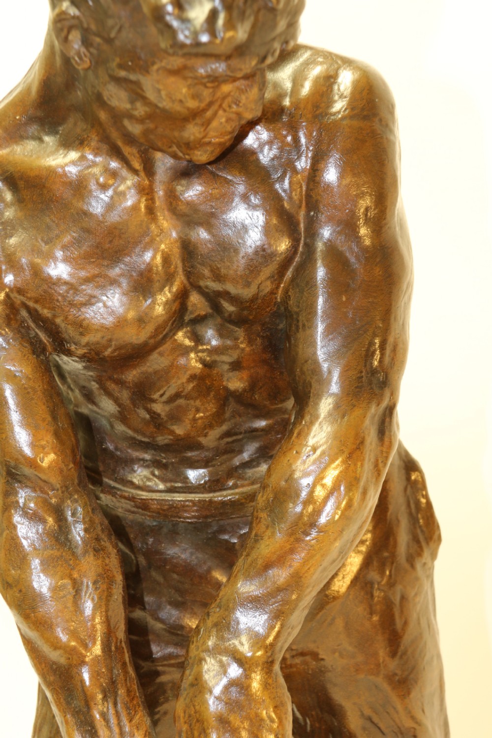 A large bronze muscular figure by Demanet, circa 1920 View XIV