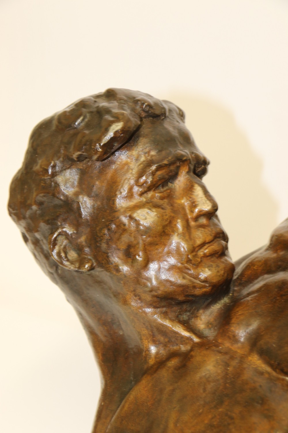 A large bronze muscular figure by Demanet, circa 1920 View XVII