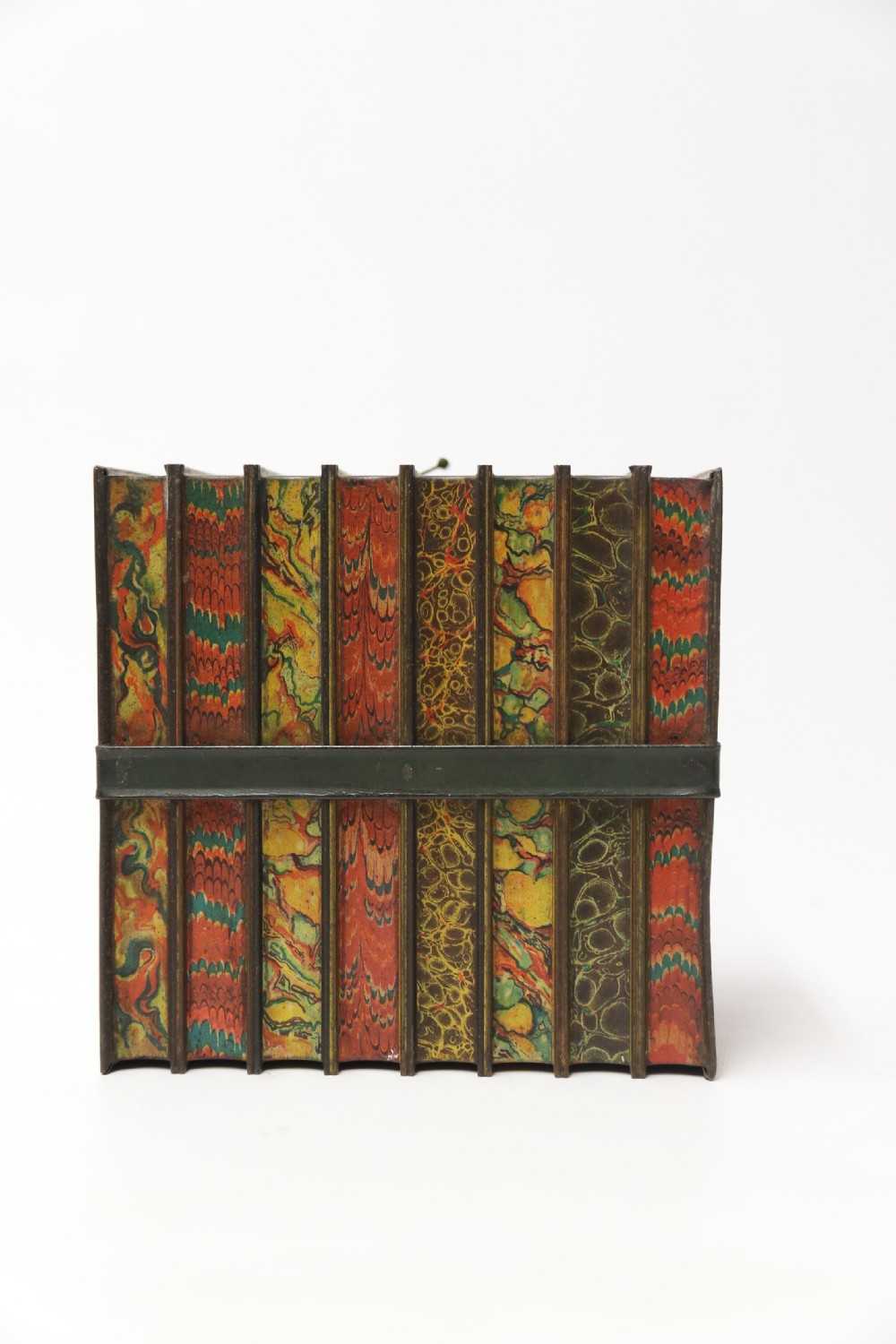 A Victorian Huntley and Palmer Biscuit Tin in the form of a Group of Books View V