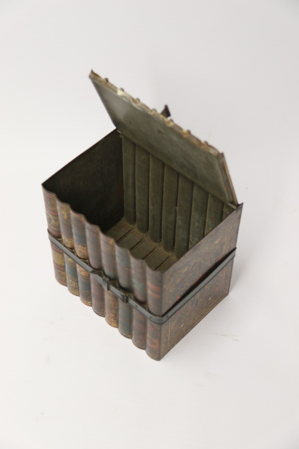 A Victorian Huntley and Palmer Biscuit Tin in the form of a Group of Books View XI