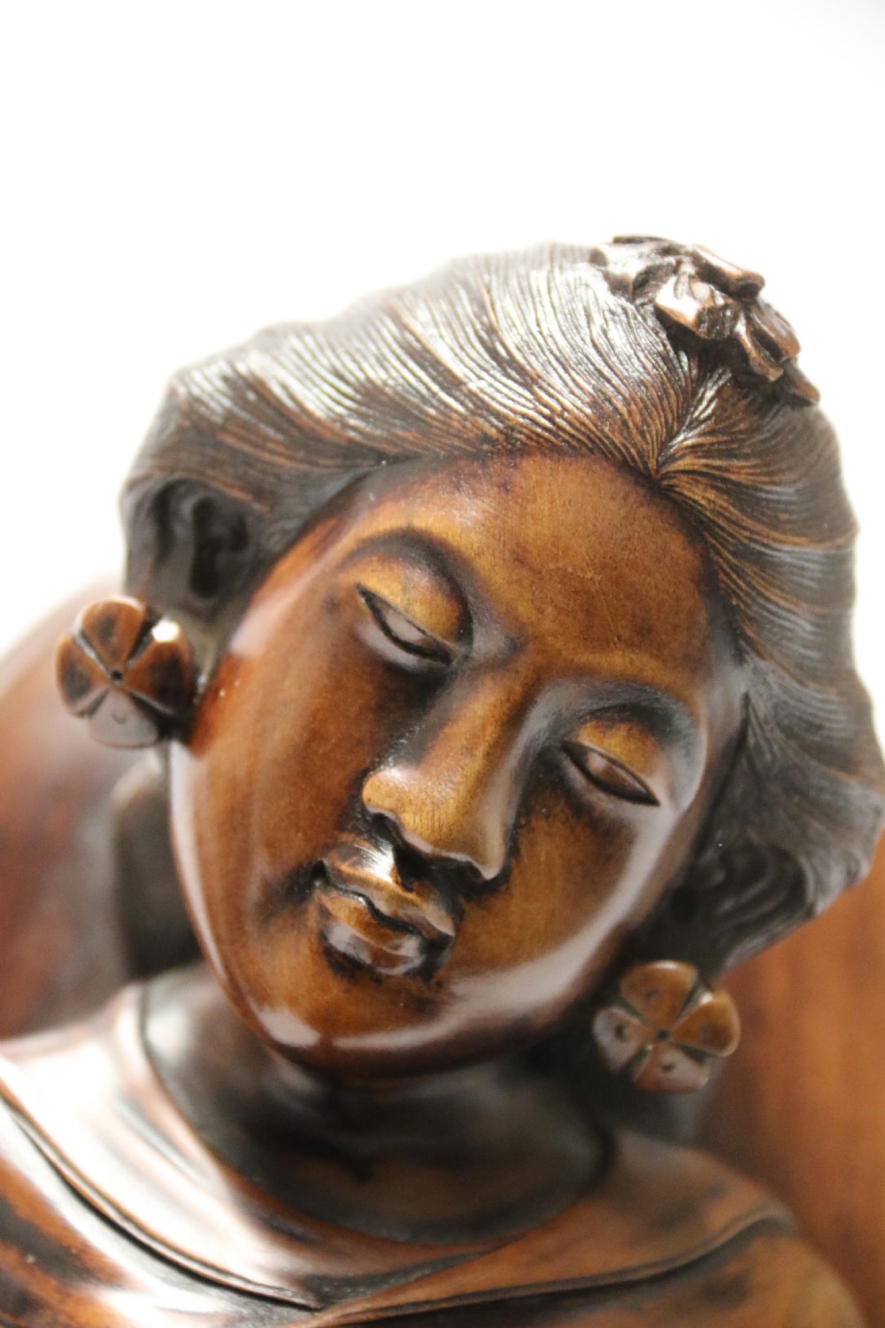 A Fine Pair of Bookends Carved in Hardwood from the Mas Village on the  Island of Bali View XV