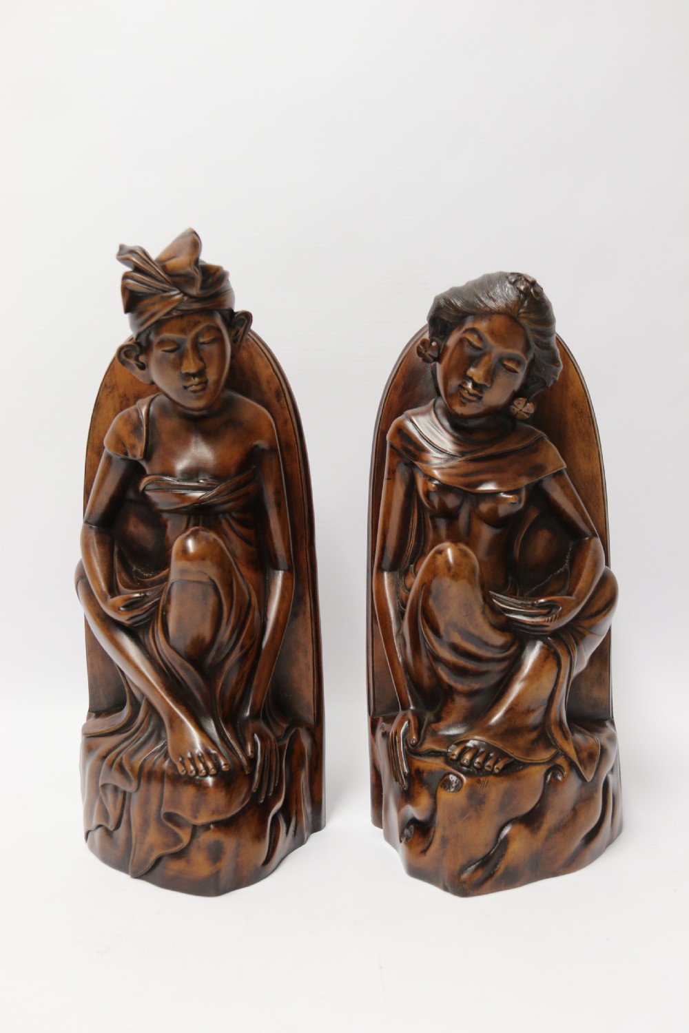 A Fine Pair of Bookends Carved in Hardwood from the Mas Village on the  Island of Bali View XXV