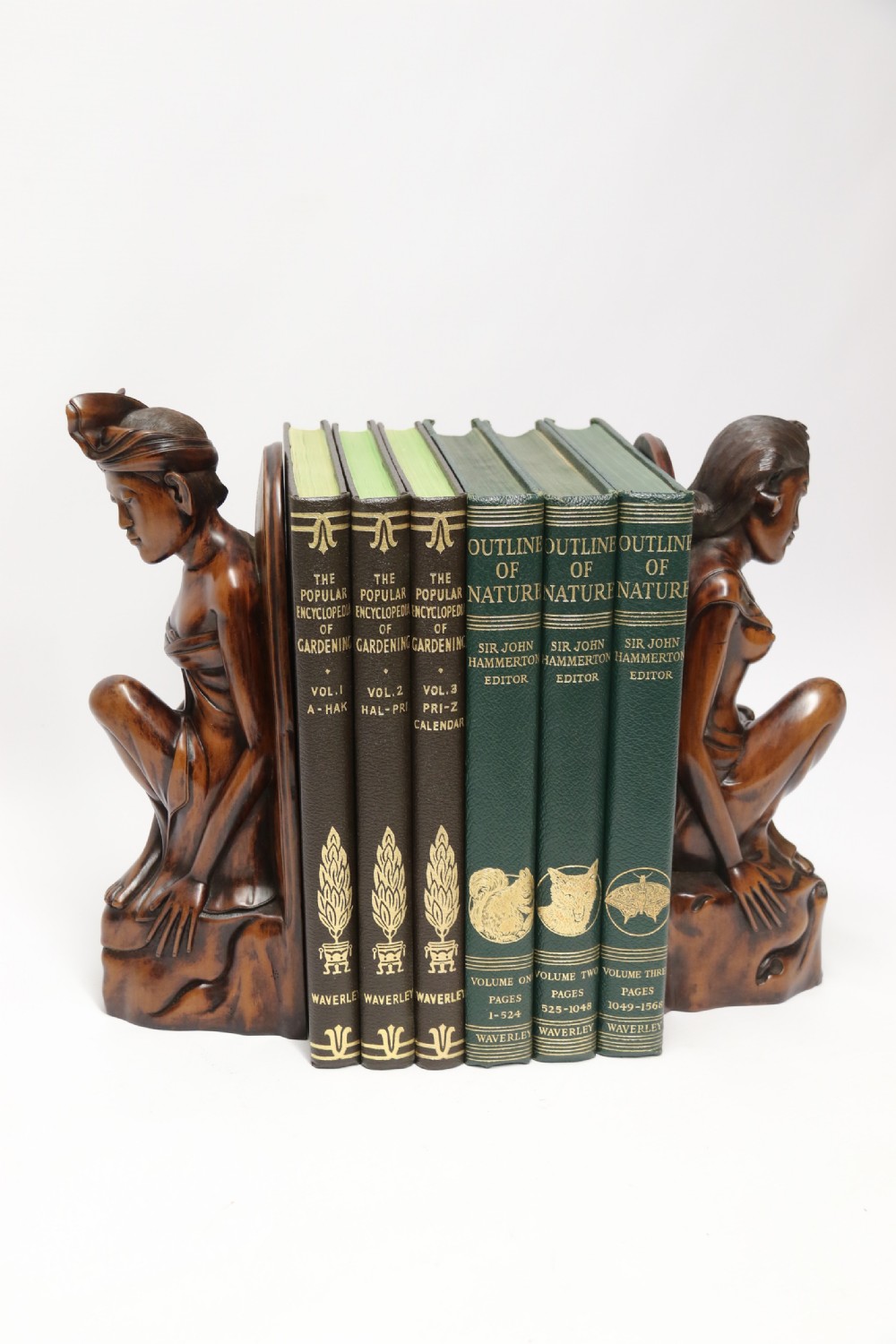 A Fine Pair of Bookends Carved in Hardwood from the Mas Village on the  Island of Bali View XXVI