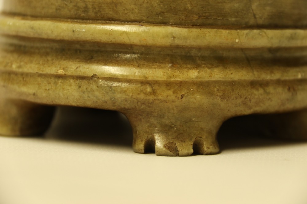A Rare Chinese Carved Soap Stone Brush Pot   View IV