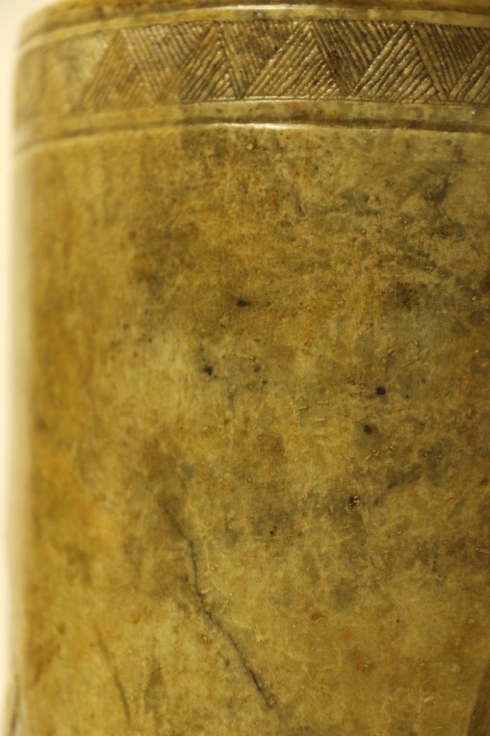 A Rare Chinese Carved Soap Stone Brush Pot   View VI