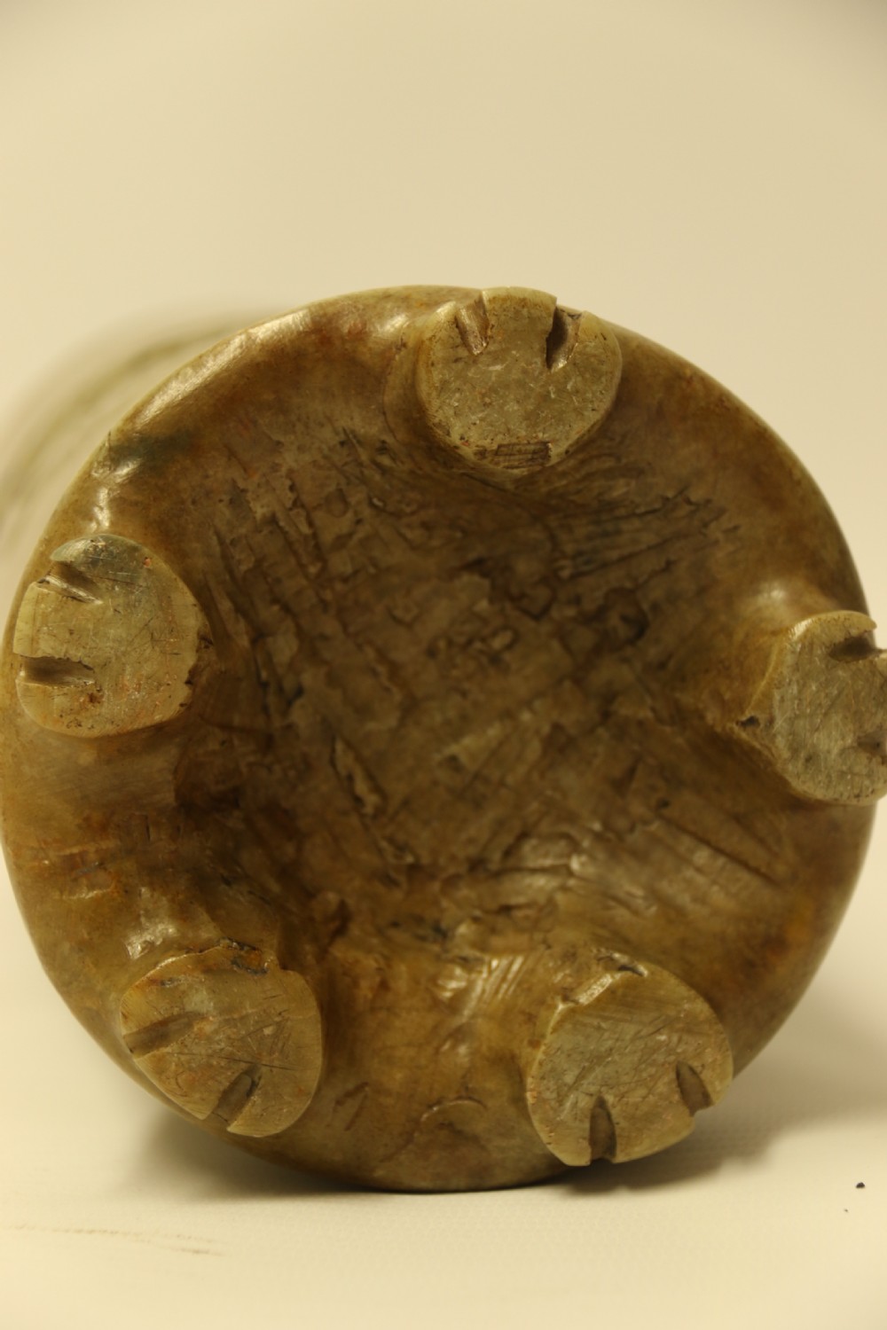 A Rare Chinese Carved Soap Stone Brush Pot   View VII