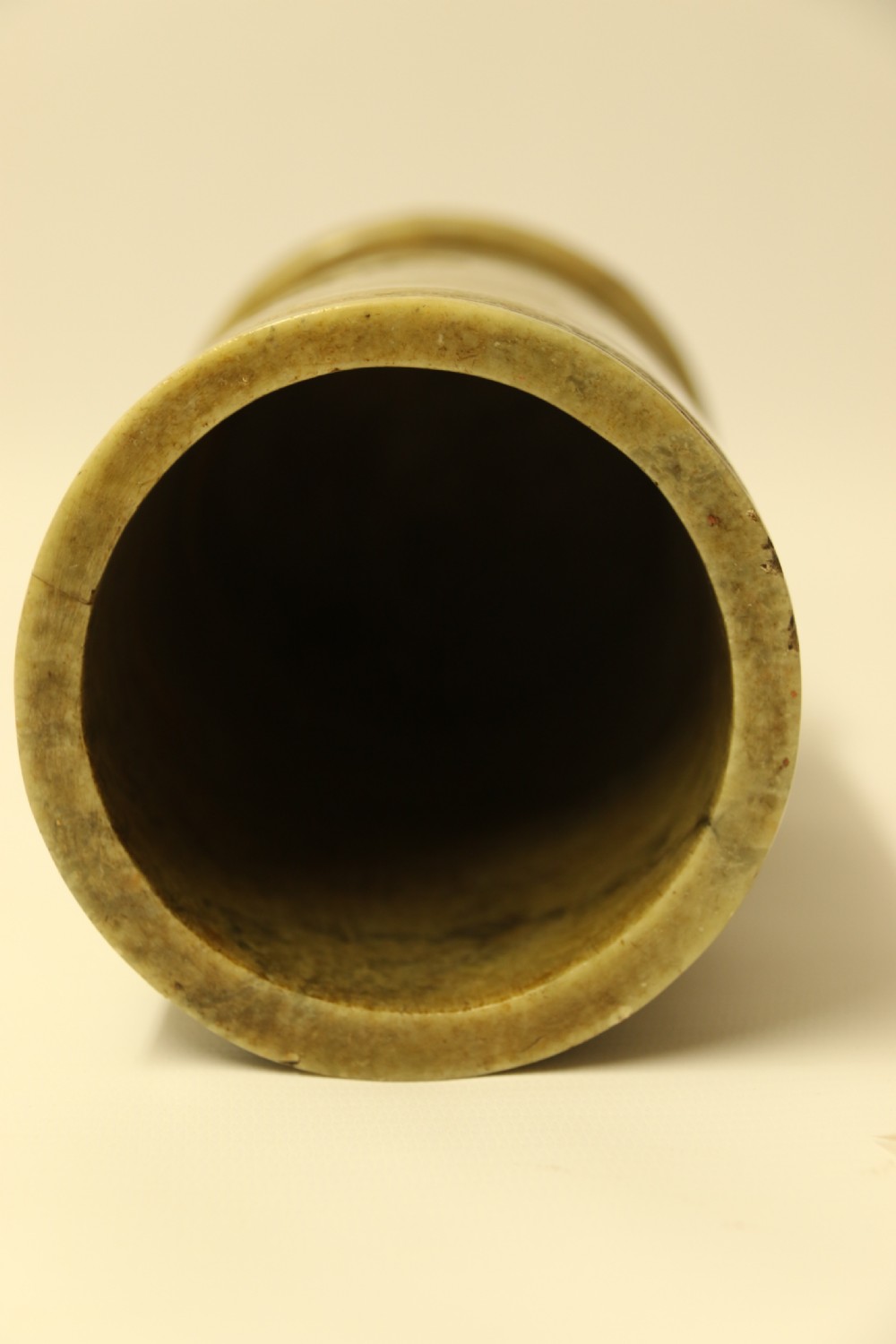 A Rare Chinese Carved Soap Stone Brush Pot   View XV