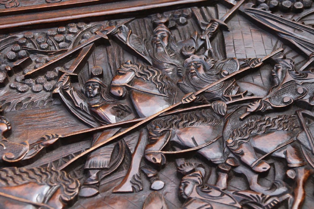 A Superb Chinese Carved Hardwood Chest/Blanket Box View VI