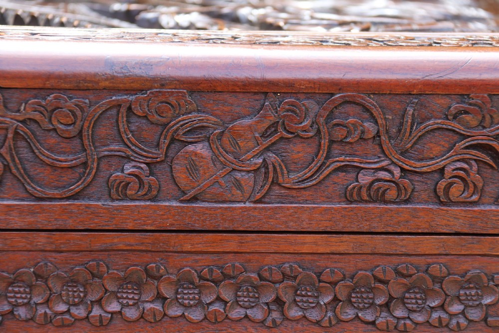 A Superb Chinese Carved Hardwood Chest/Blanket Box View XVI