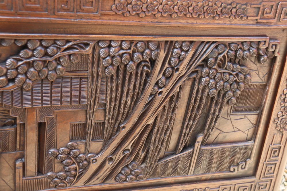 A Superb Chinese Carved Hardwood Chest/Blanket Box View XXI