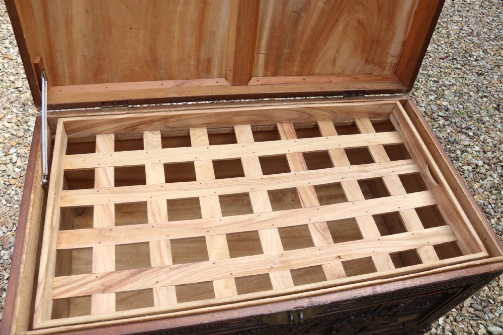 A Superb Chinese Carved Hardwood Chest/Blanket Box View XXVI
