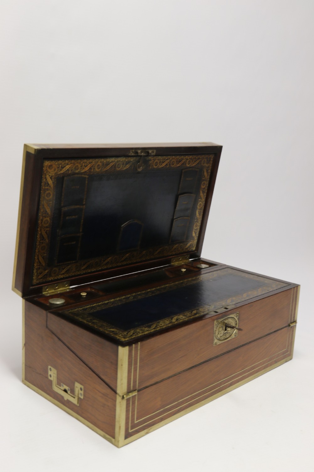 A superb early 19th C gentleman’s brass mounted Campaign Writing Box View III
