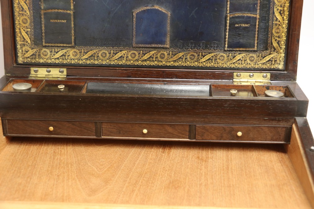 A superb early 19th C gentleman’s brass mounted Campaign Writing Box View XI