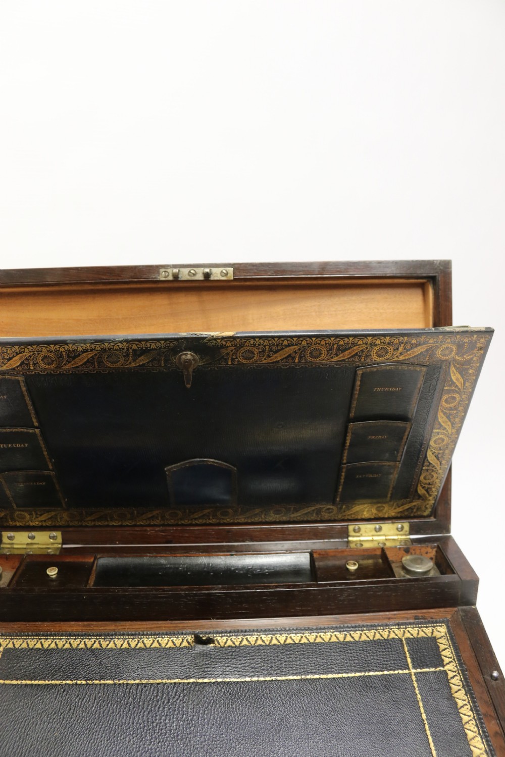 A superb early 19th C gentleman’s brass mounted Campaign Writing Box View XVIII