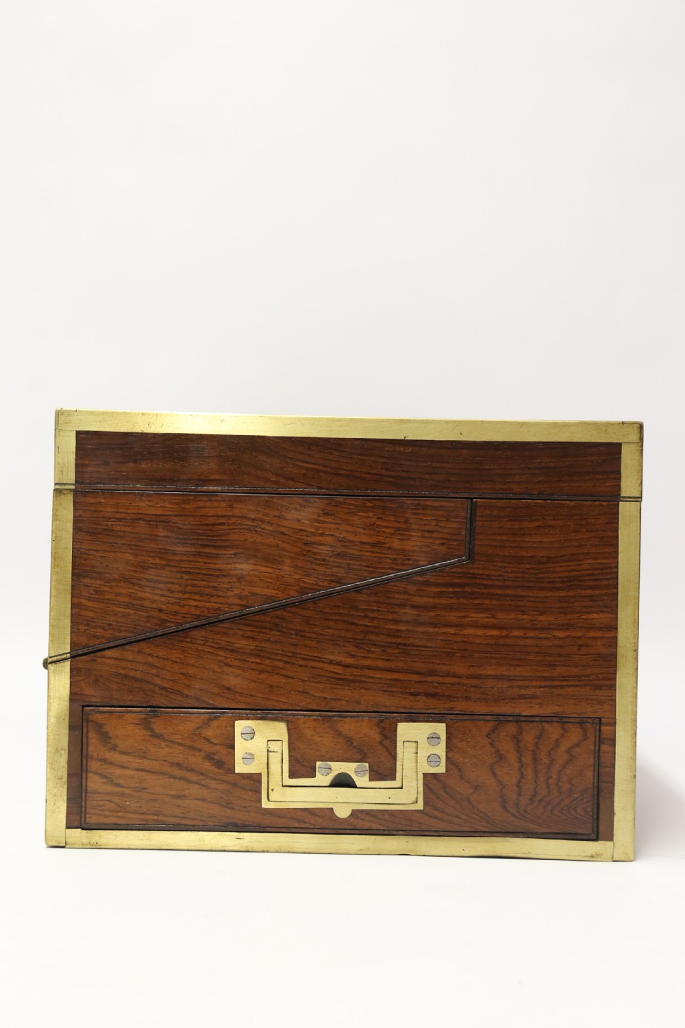 A superb early 19th C gentleman’s brass mounted Campaign Writing Box View XXII