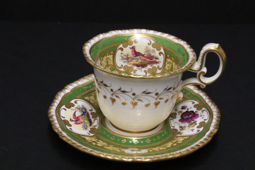 A superb early 19th c English H. R Daniel Porcelain Cabinet Trio View III