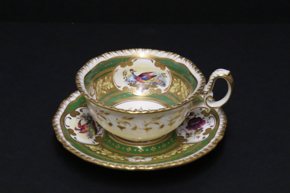 A superb early 19th c English H. R Daniel Porcelain Cabinet Trio View IV