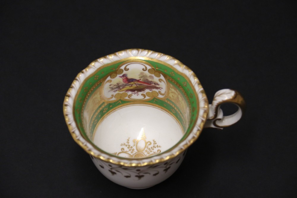 A superb early 19th c English H. R Daniel Porcelain Cabinet Trio View VIII
