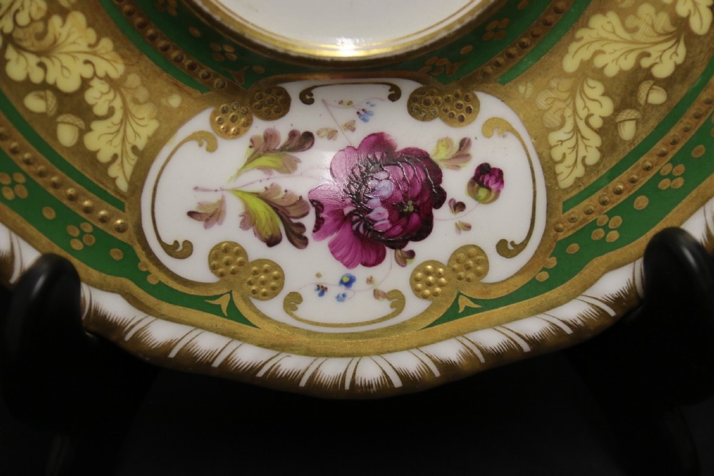 A superb early 19th c English H. R Daniel Porcelain Cabinet Trio View IX