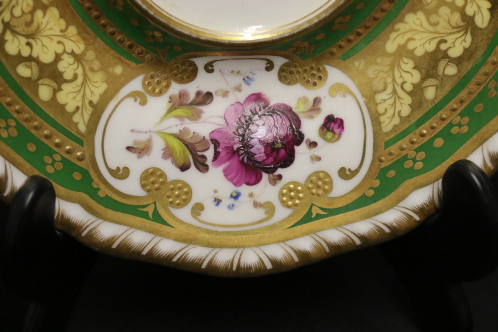 A superb early 19th c English H. R Daniel Porcelain Cabinet Trio View XI