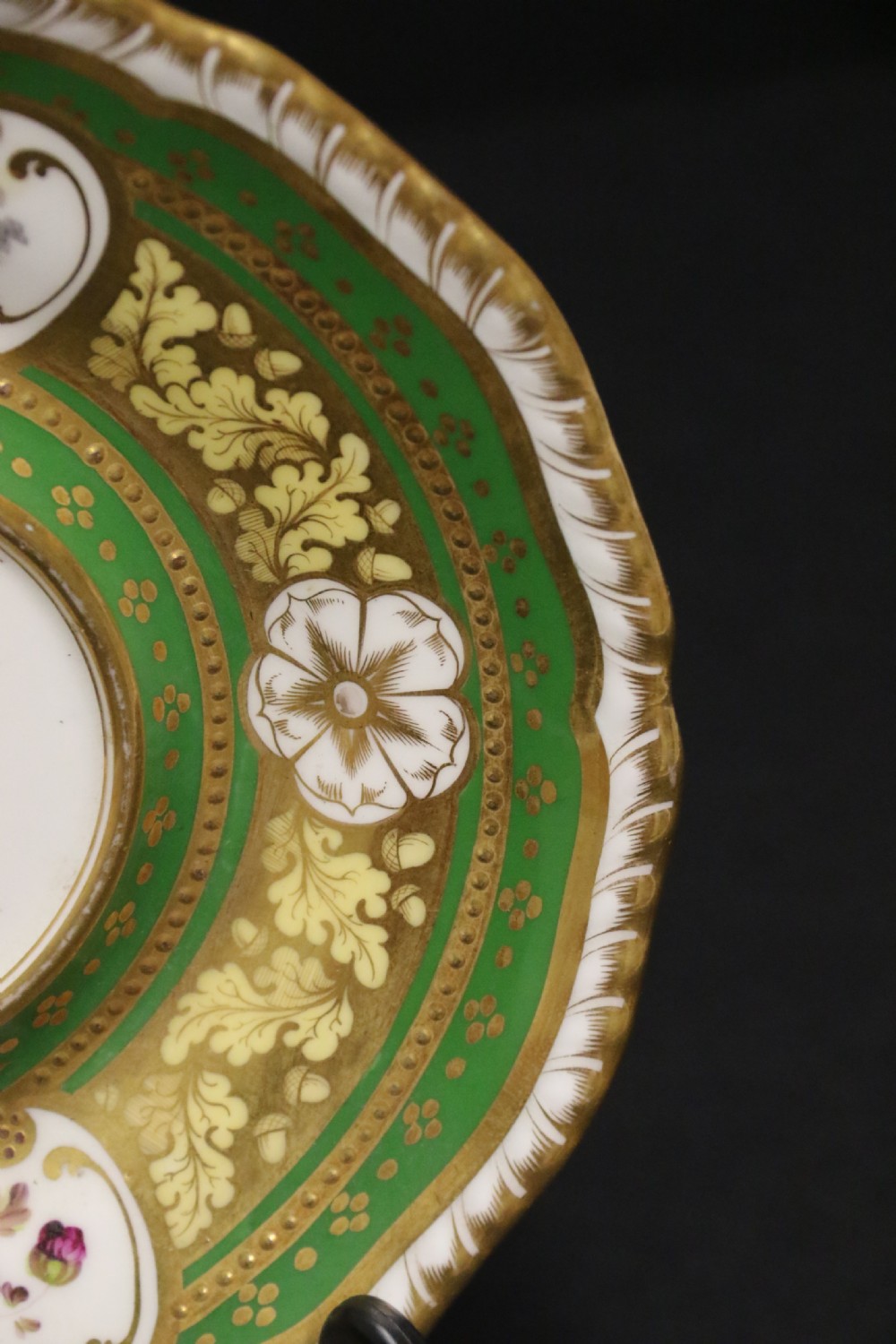 A superb early 19th c English H. R Daniel Porcelain Cabinet Trio View XIII
