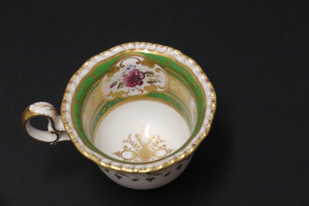 A superb early 19th c English H. R Daniel Porcelain Cabinet Trio View XVI