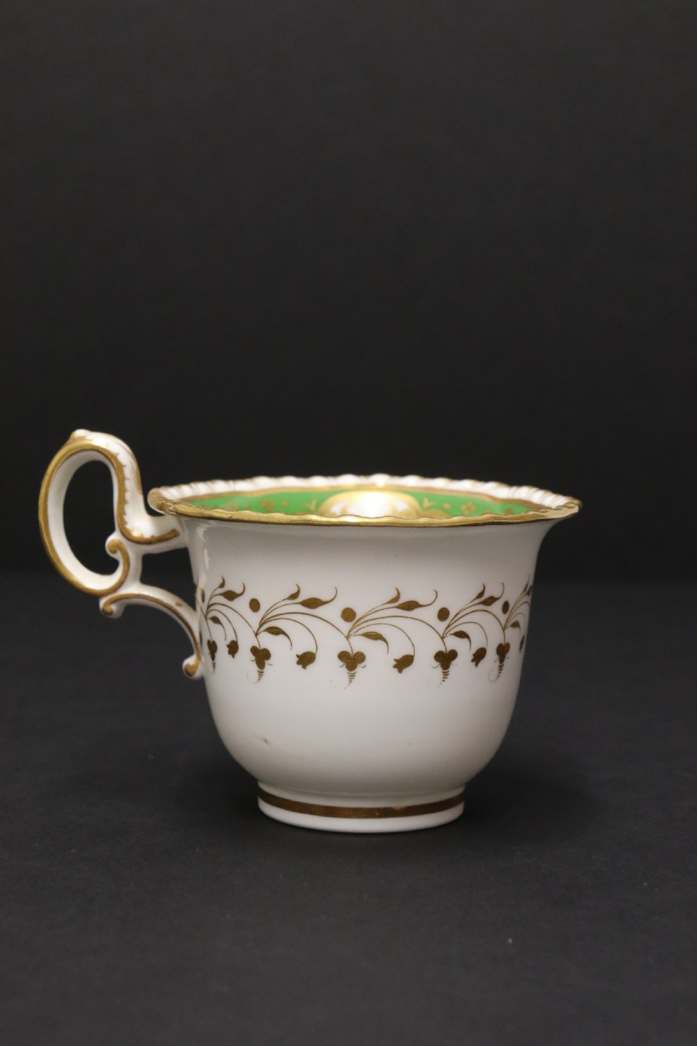 A superb early 19th c English H. R Daniel Porcelain Cabinet Trio View XVII