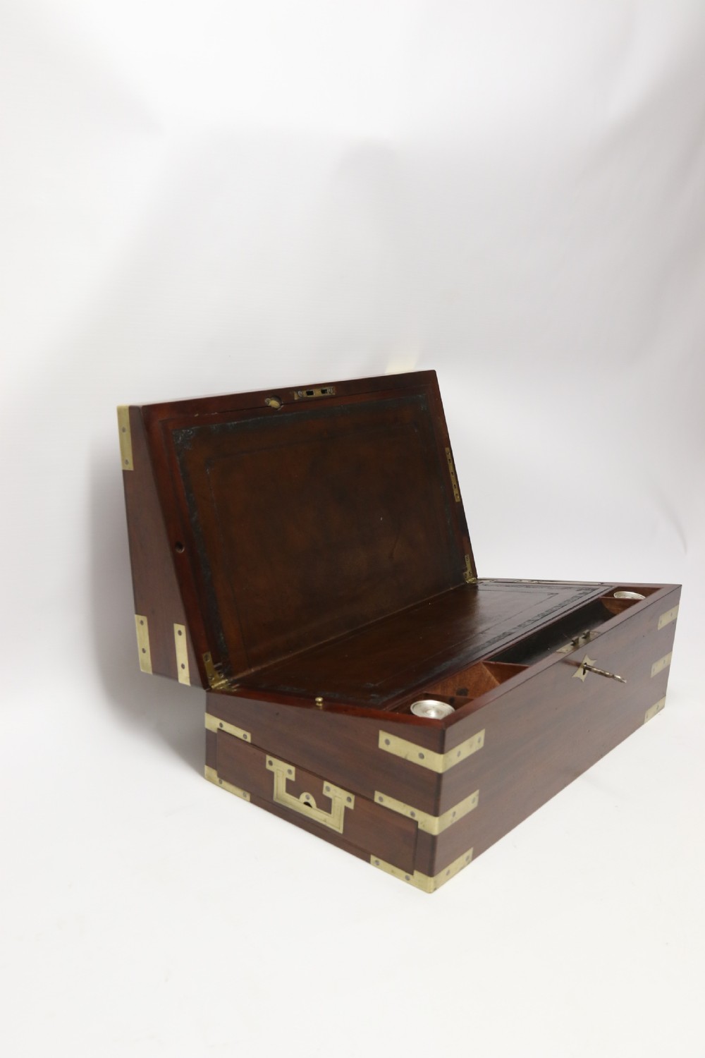 An English early 19th c brass mounted Campaign Writing Box View II