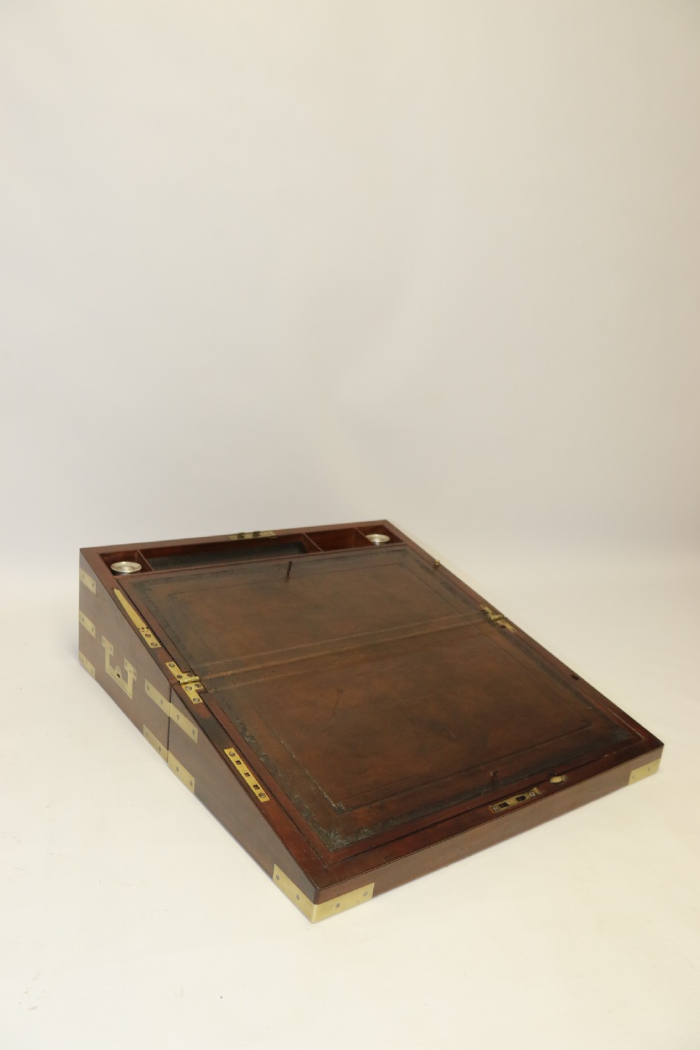 An English early 19th c brass mounted Campaign Writing Box View XIII