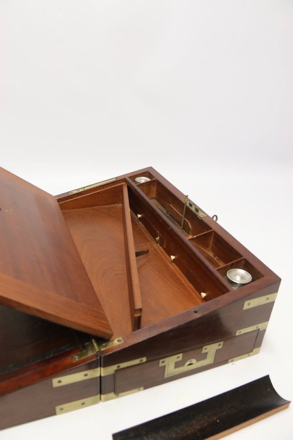 An English early 19th c brass mounted Campaign Writing Box View XVII