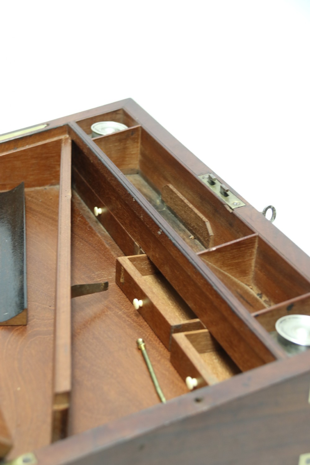 An English early 19th c brass mounted Campaign Writing Box View XVIII