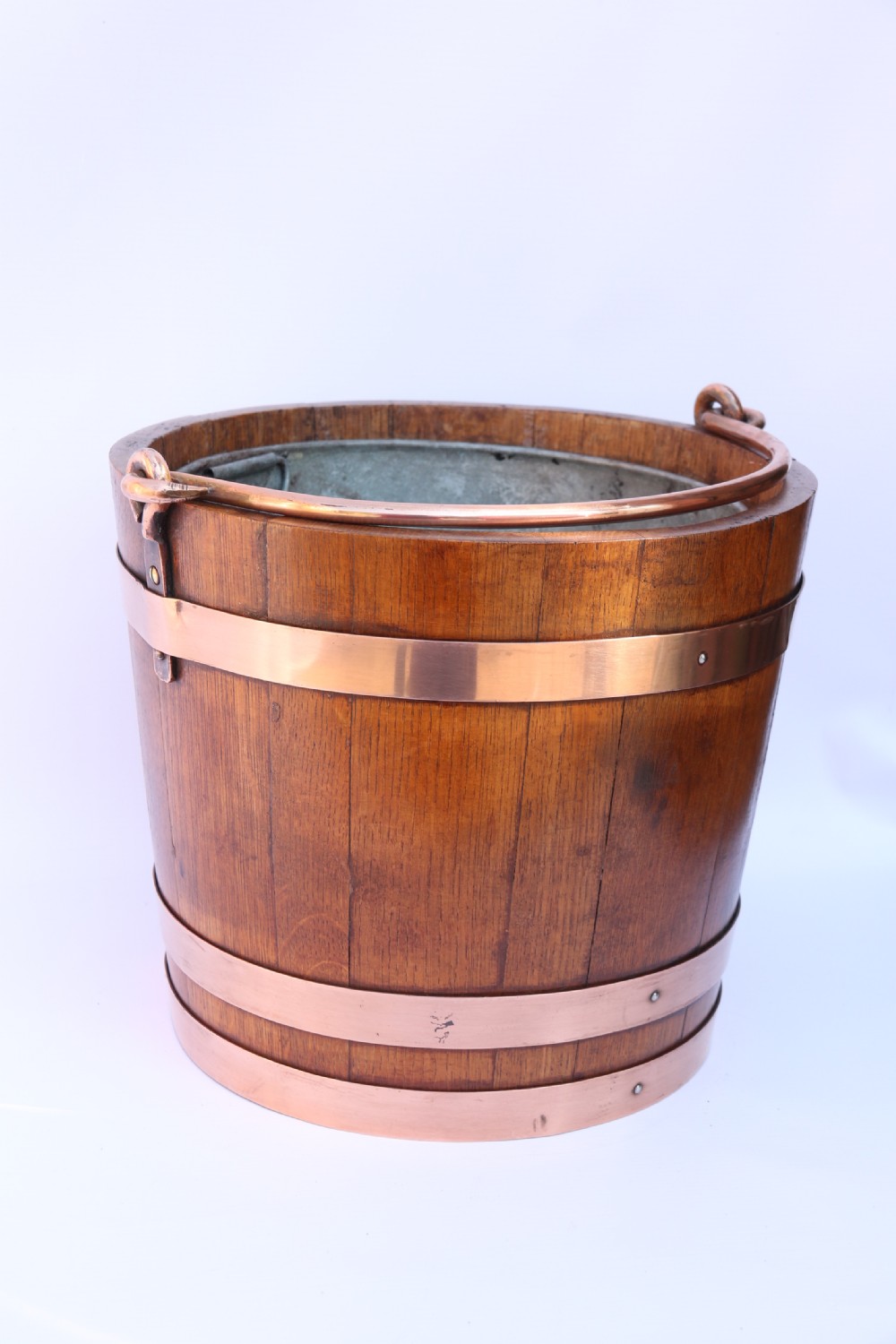 A rare George VI English oak Bucket , Circa 1930 View III