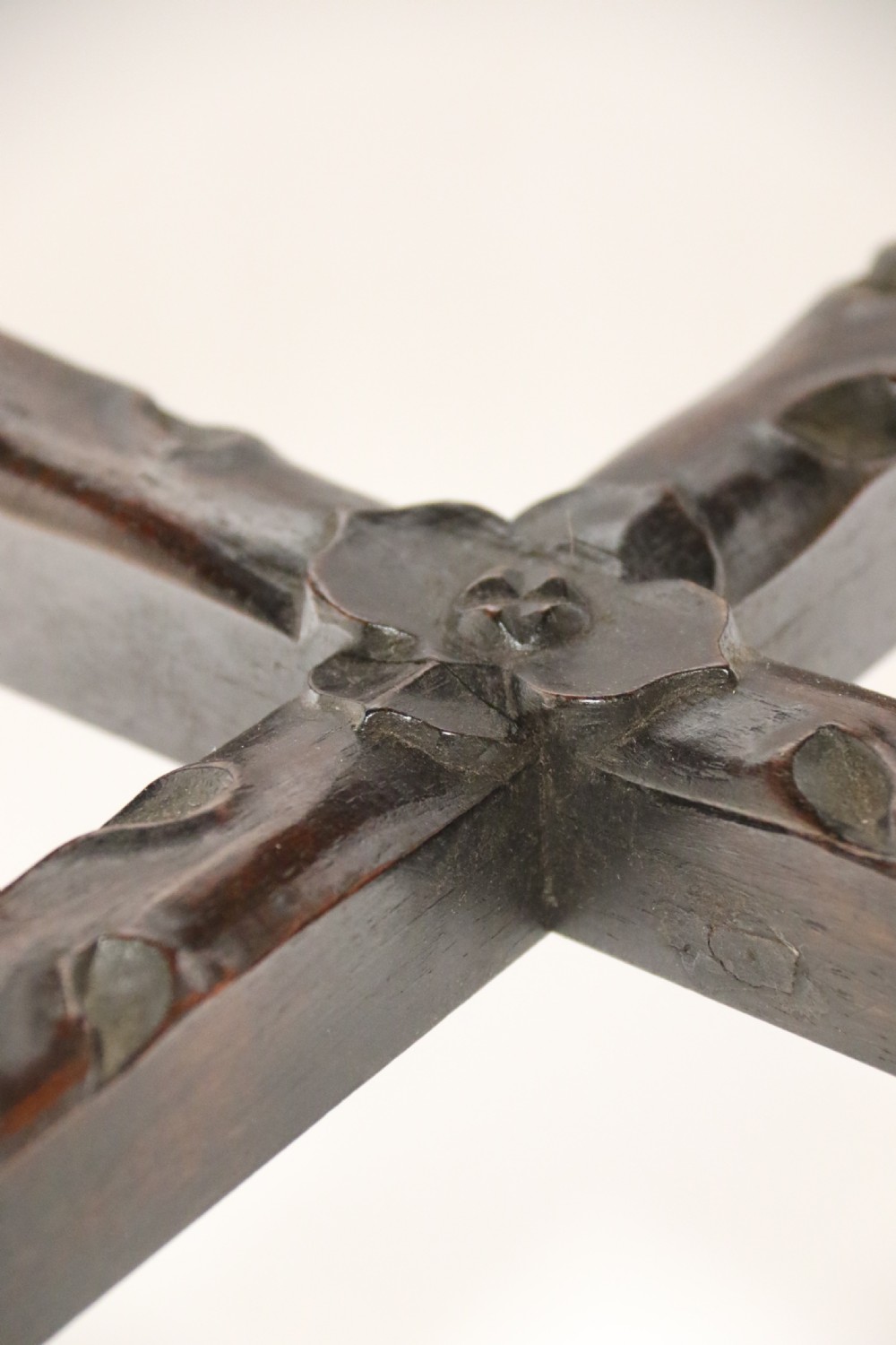 A Chinese late 19th century carved hardwood circular table or stand View VI