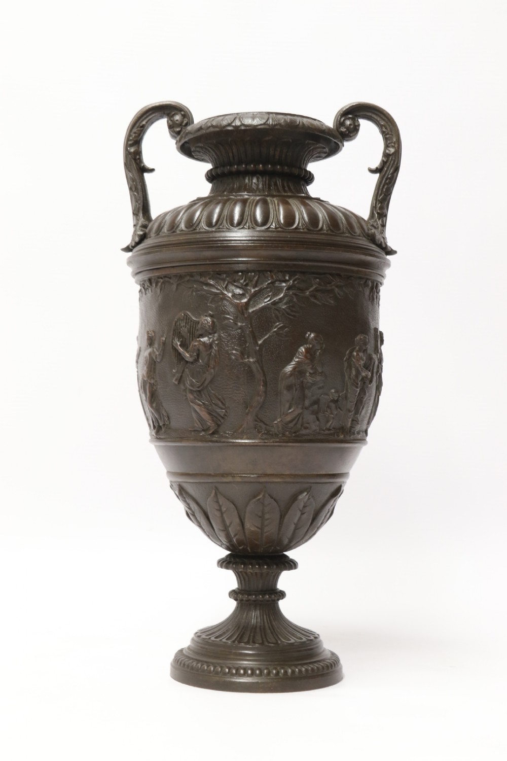 A fine pair of Grand Tour French 19th C Neoclassical Bronze Urns View IX