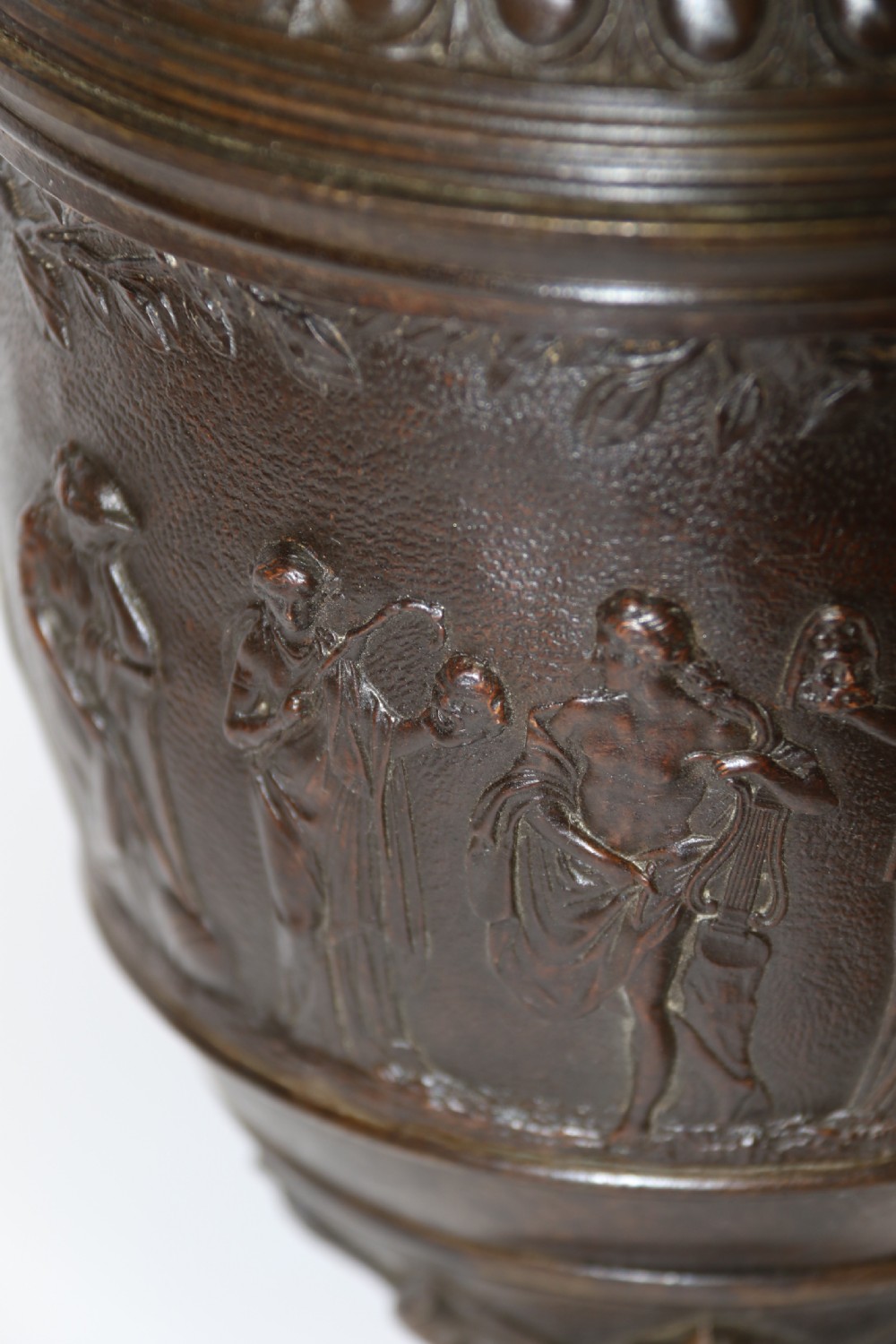 A fine pair of Grand Tour French 19th C Neoclassical Bronze Urns View XI