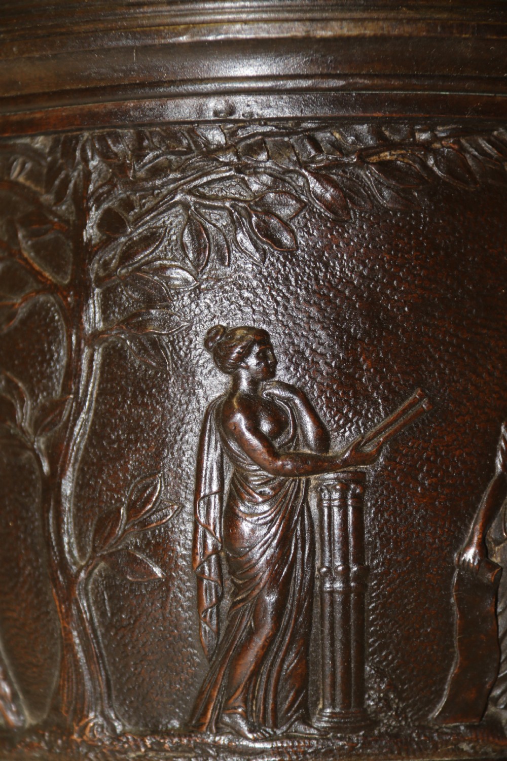 A fine pair of Grand Tour French 19th C Neoclassical Bronze Urns View XII